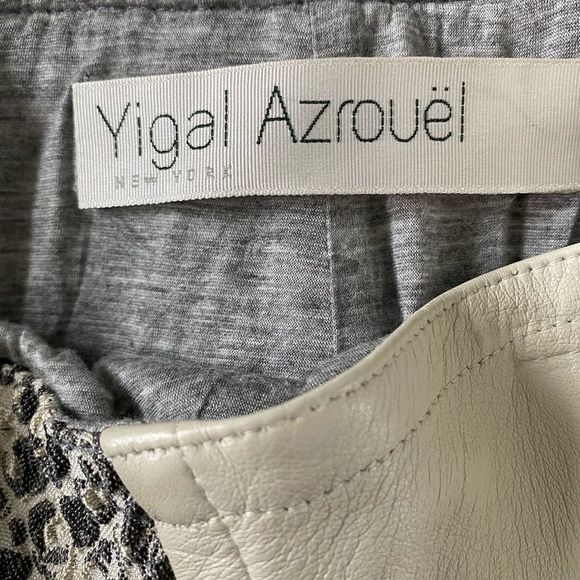 Yigal Azrouel NY grey snake print fit/flare skirt - Picture 3 of 9